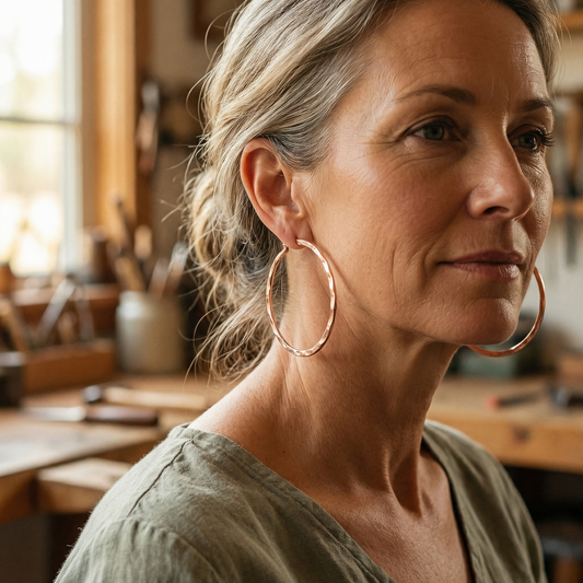 Ayurveda Heritage Willow Copper Earrings