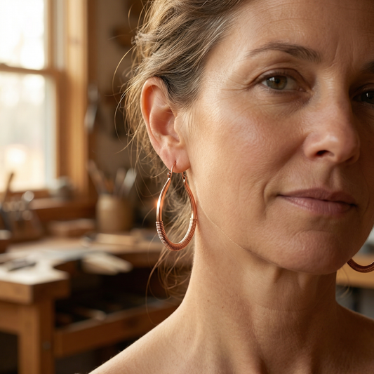 Ayurveda Heritage Creek Copper Earrings