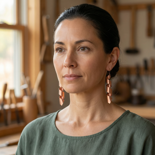 Ayurveda Heritage Dusk Copper Earrings