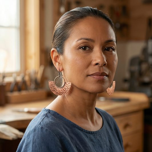 Ayurveda Heritage Sol Copper Earrings
