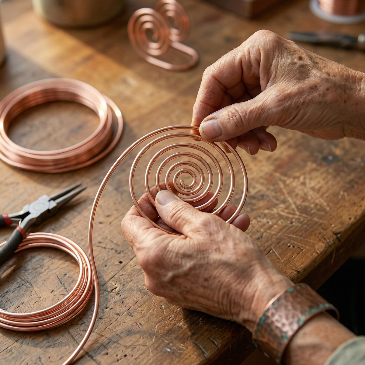 Ayurveda Heritage Flow Copper Hand Spiral