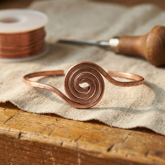 Ayurveda Heritage Coil Copper Anklet