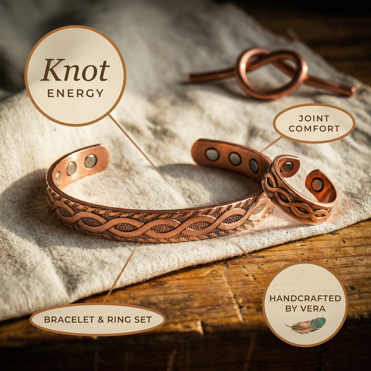 Ayurveda Heritage Knot Copper Set