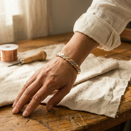 Ayurveda Heritage Stone Copper Bracelet