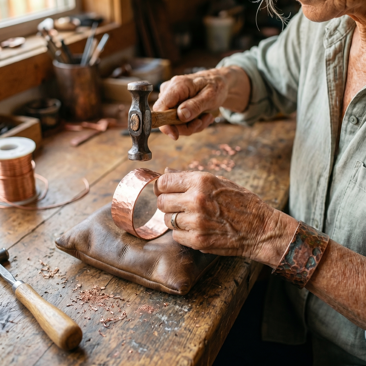 Ayurveda Heritage Anvil Copper Bracelet