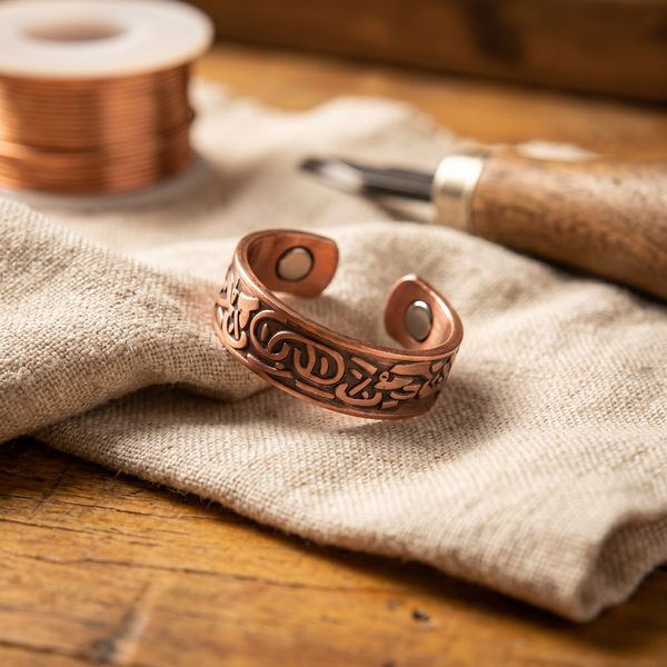 Ayurveda Heritage Burr Copper Ring