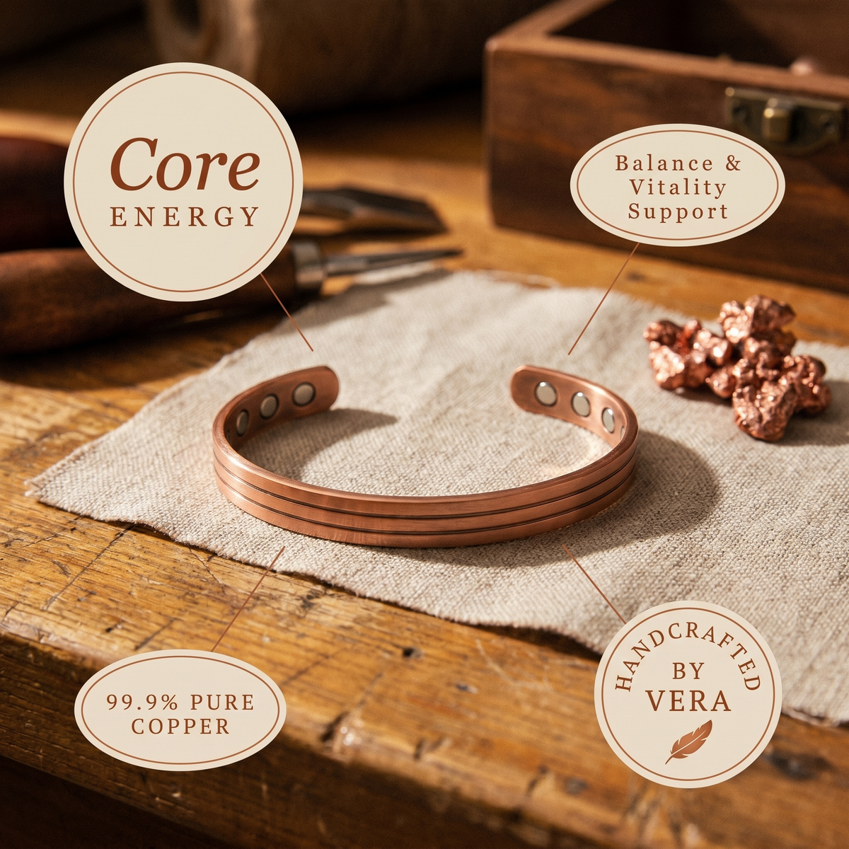 Ayurveda Heritage Core Copper Bracelet