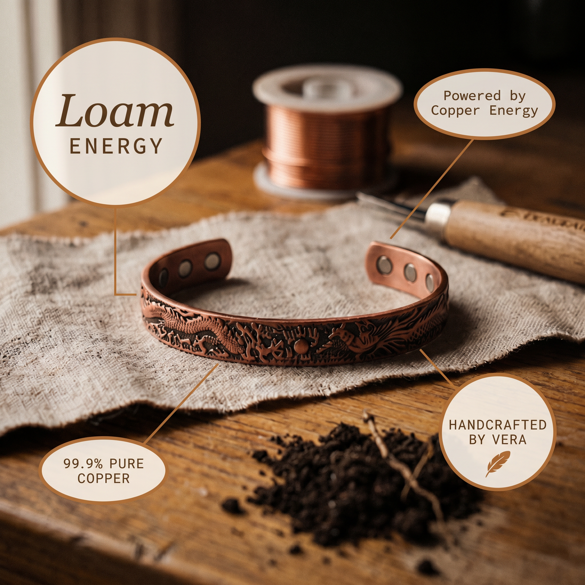 Ayurveda Heritage Loam Copper Bracelet