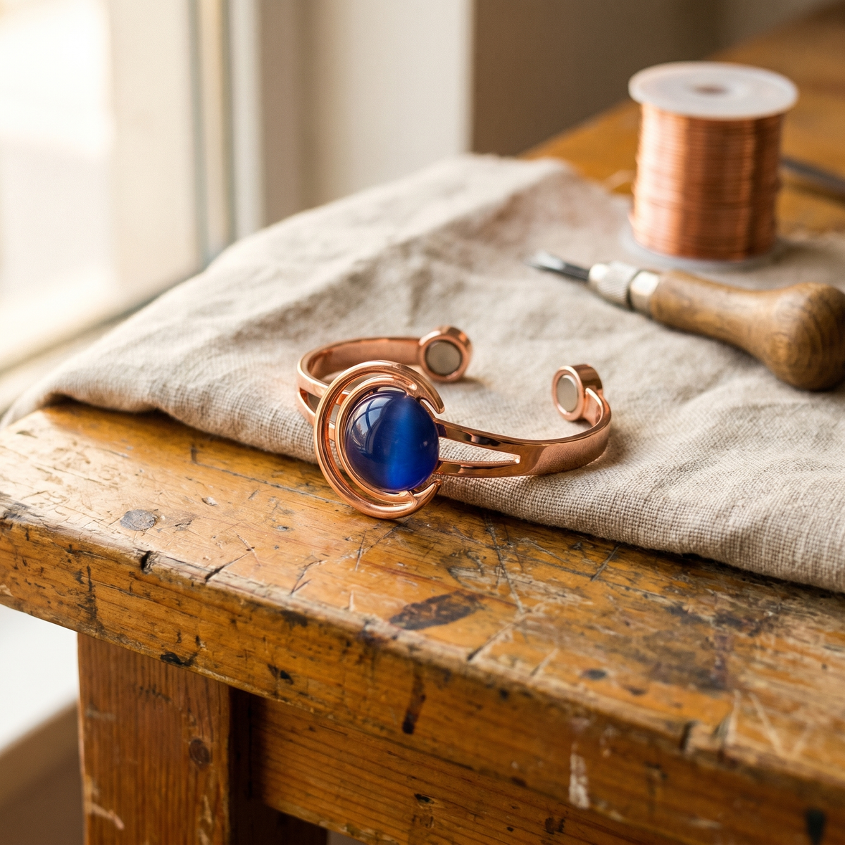 Ayurveda Heritage Sphere Copper Bracelet