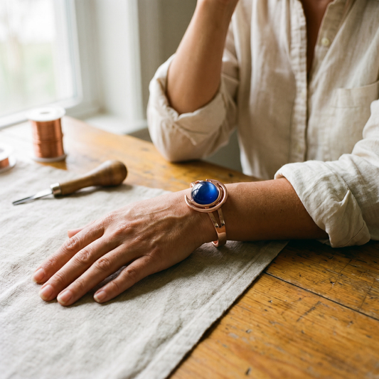 Ayurveda Heritage Sphere Copper Bracelet