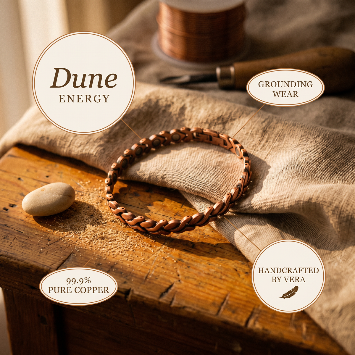 Ayurveda Heritage Dune Copper Anklet