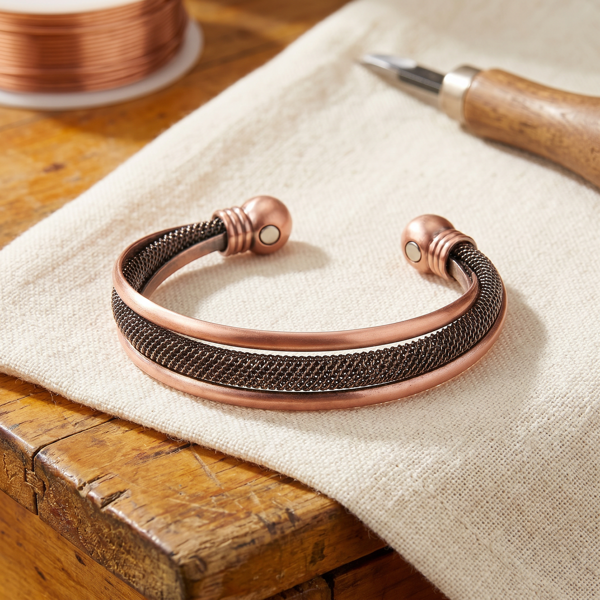 Ayurveda Heritage Cairn Copper Bracelet