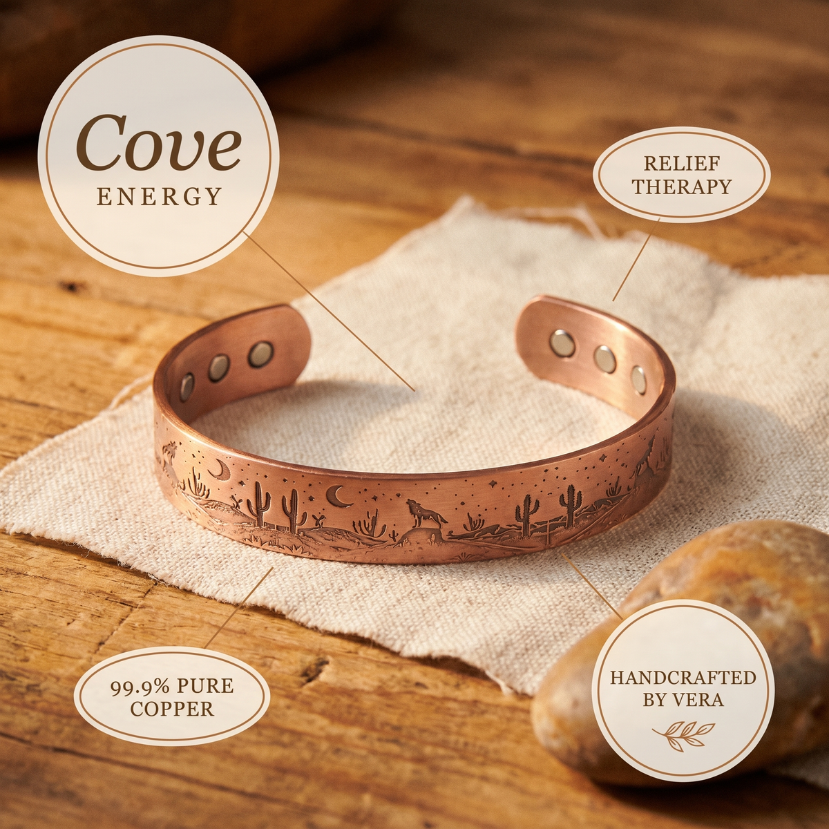 Ayurveda Heritage Cove Copper Bracelet