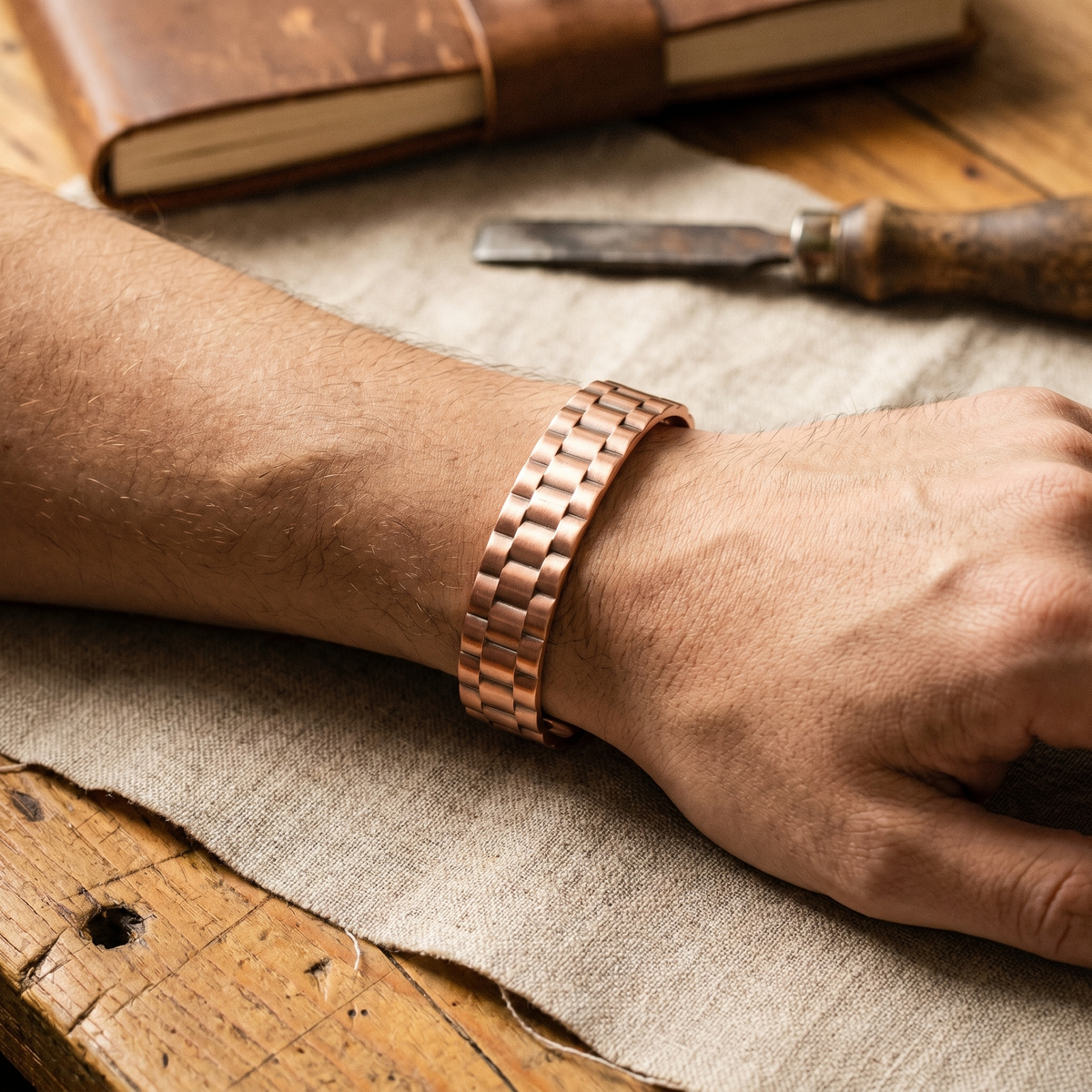 Ayurveda Heritage Ore Men's Copper Bracelet