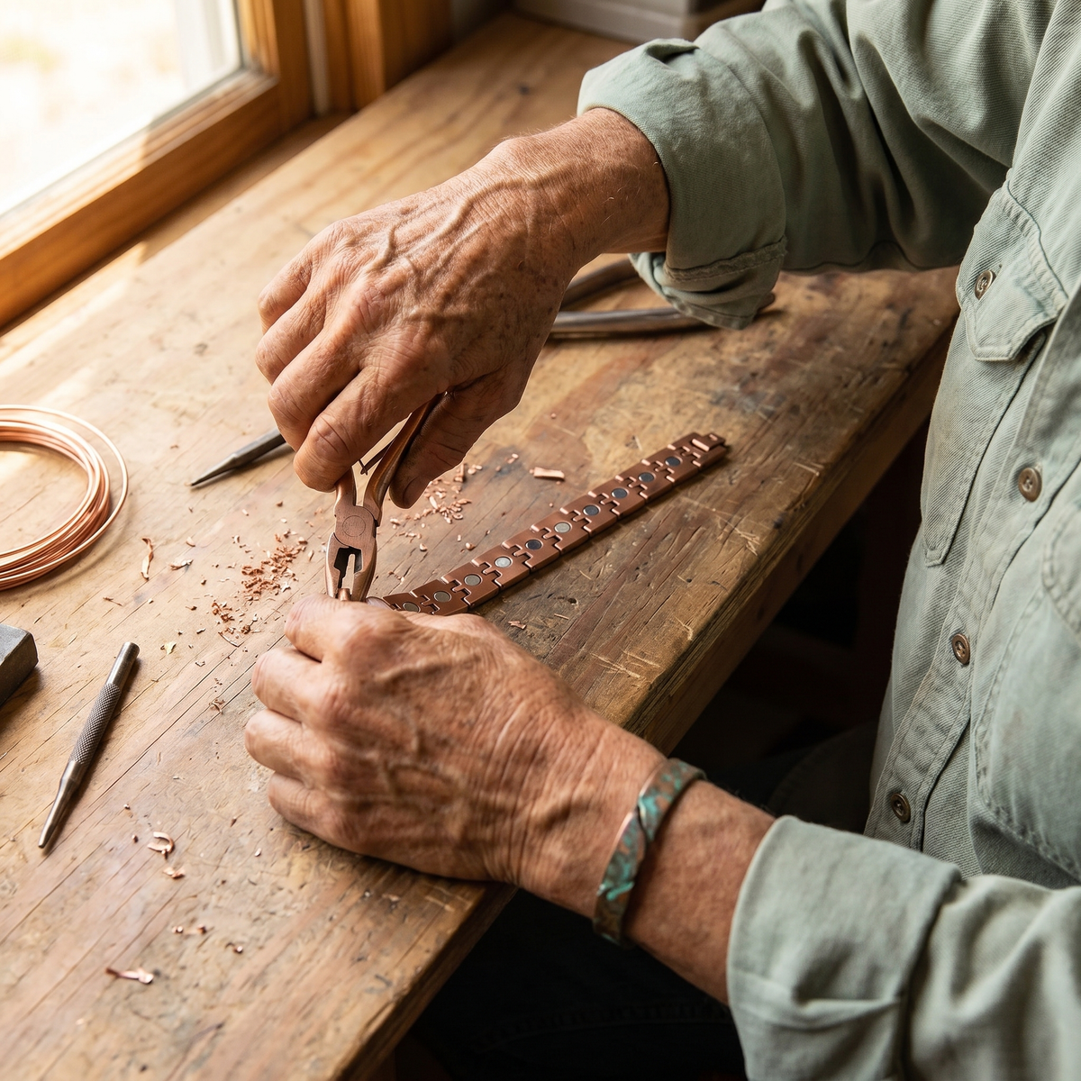 Ayurveda Heritage Pike Men's Copper Bracelet