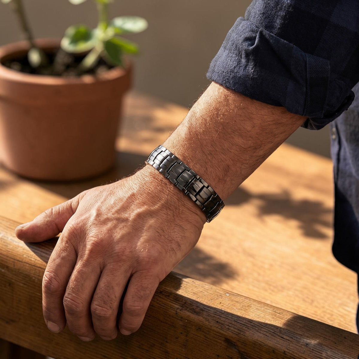 Ayurveda Heritage Ochre Men's Copper Bracelet