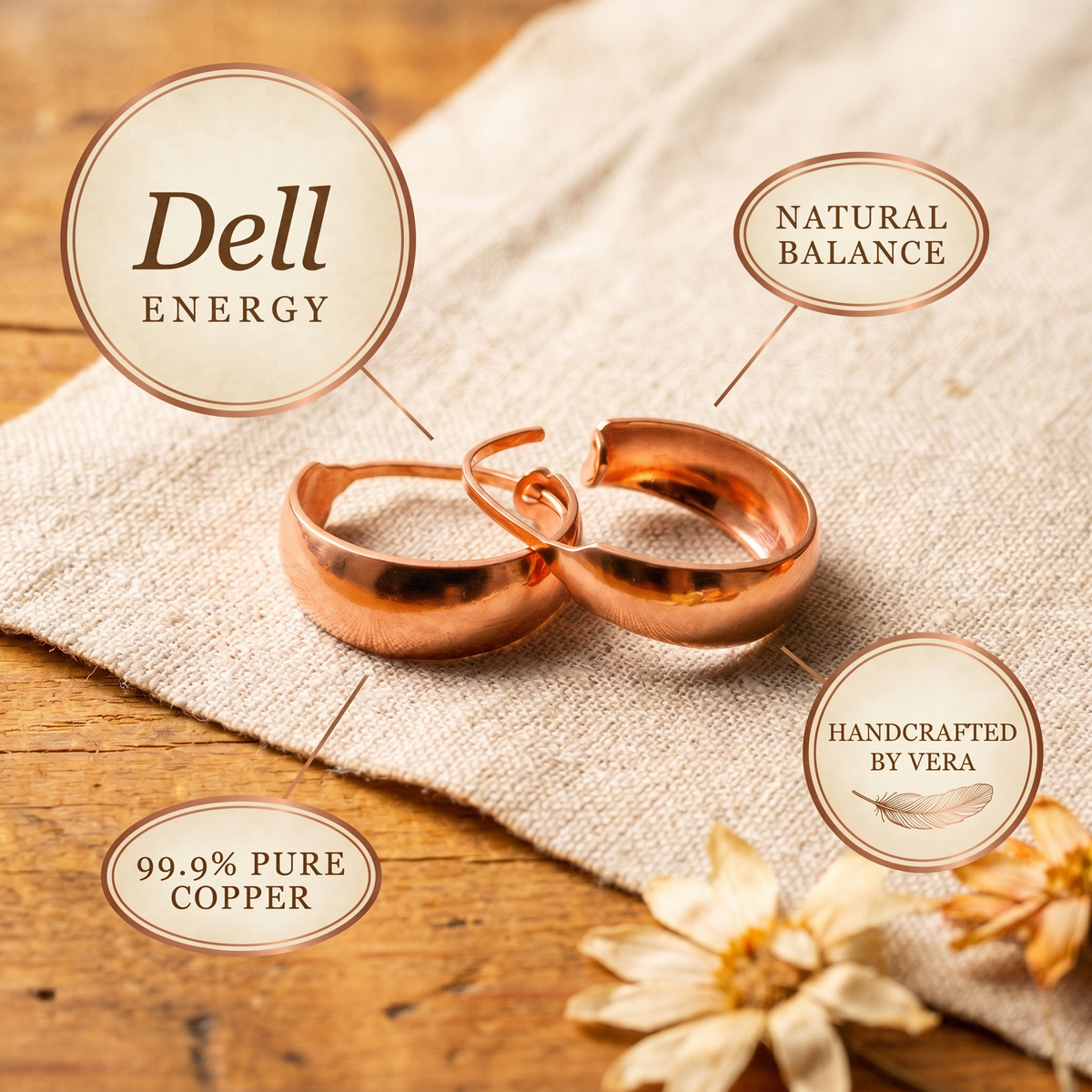Ayurveda Heritage Dell Copper Earrings