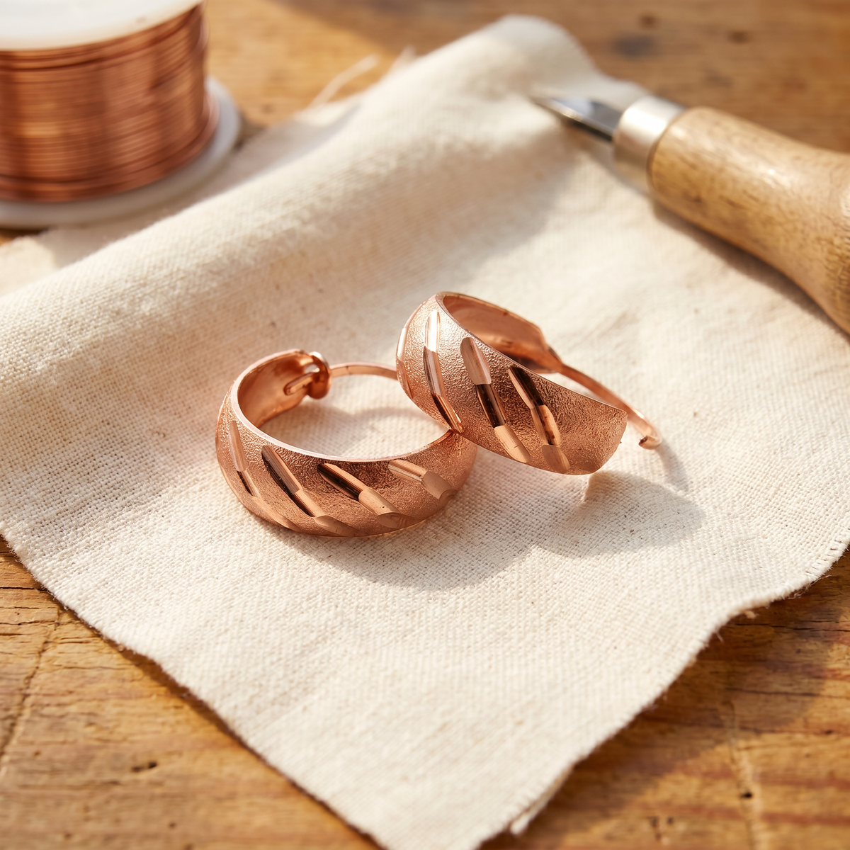Ayurveda Heritage Vale Copper Earrings