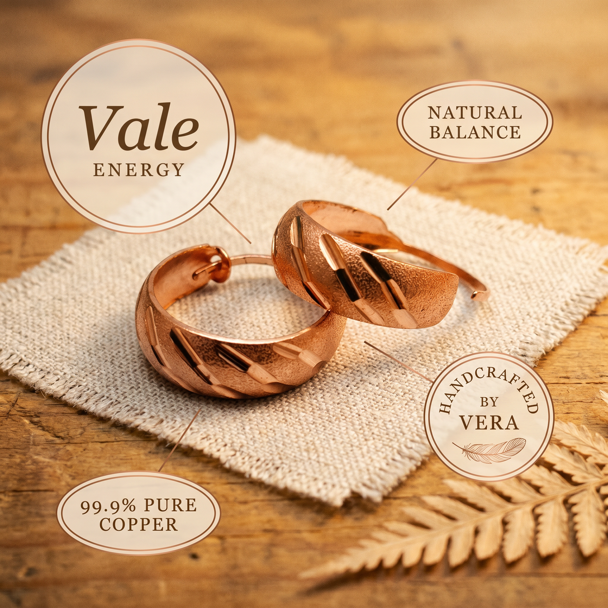 Ayurveda Heritage Vale Copper Earrings