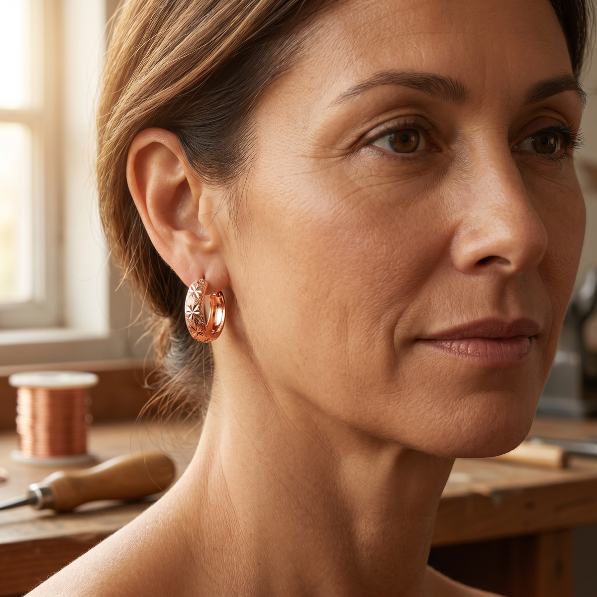 Ayurveda Heritage Dew Copper Earrings