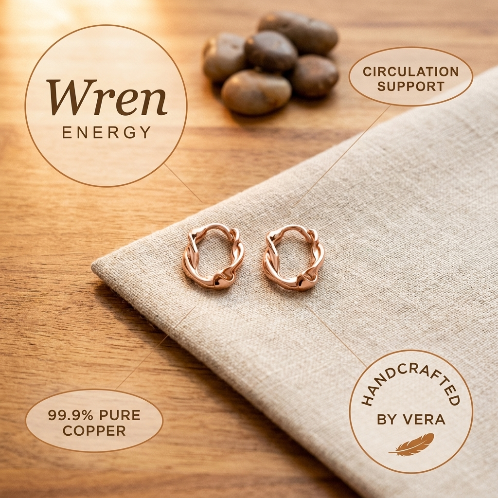 Ayurveda Heritage Wren Copper Hoop Earrings