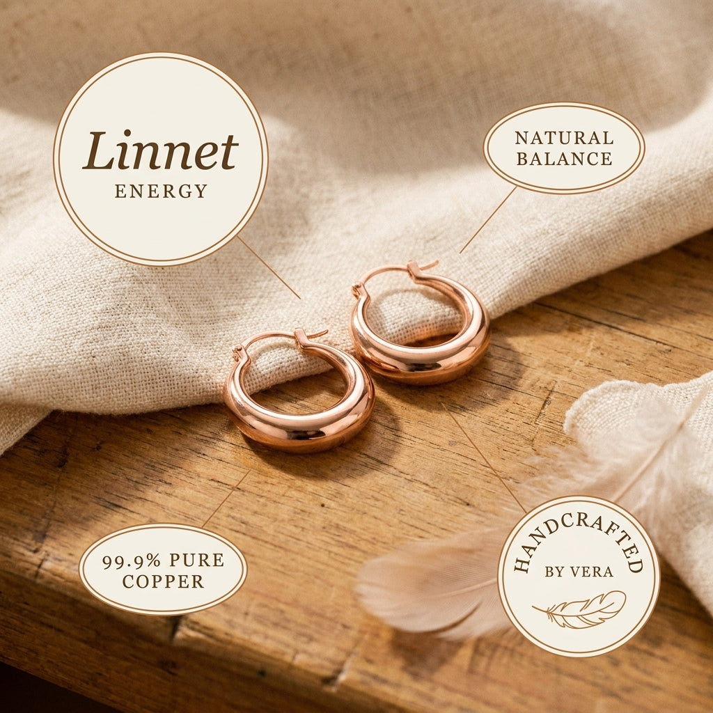 Ayurveda Heritage Linnet Copper Hoop Earrings
