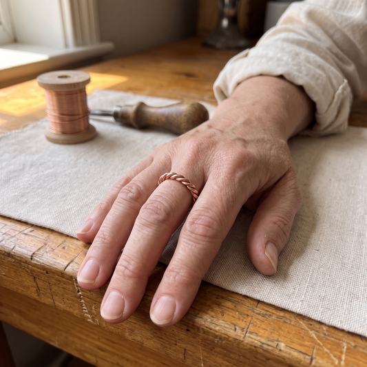 Ayurveda Heritage Copper Tensor Ring