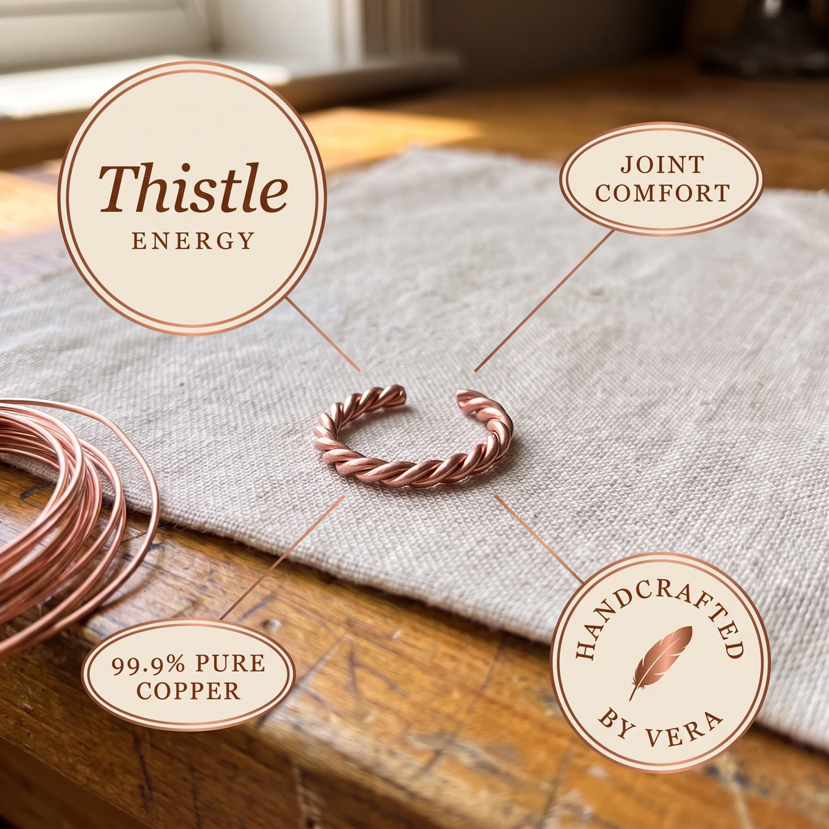 Ayurveda Heritage Copper Tensor Ring