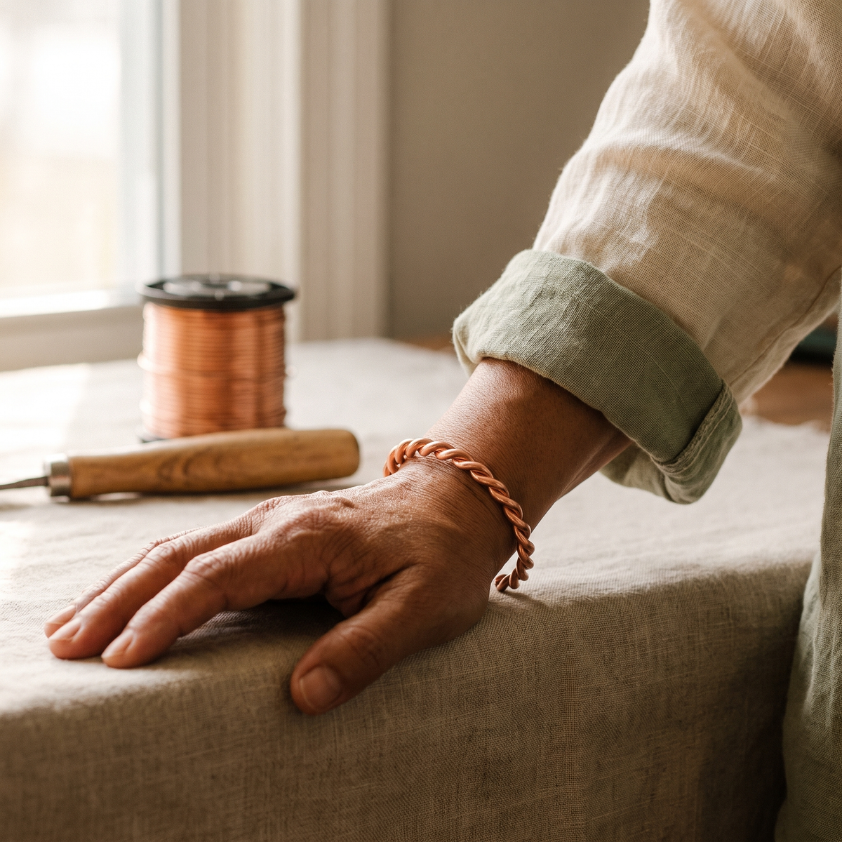 Ayurveda Heritage Tensor Copper Bracelet