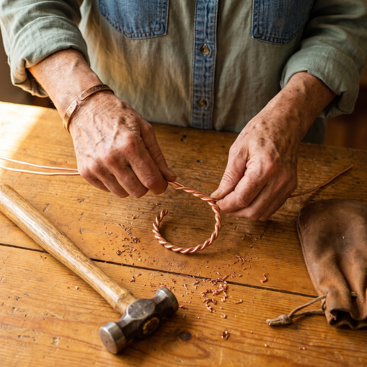Ayurveda Heritage Tensor Copper Bracelet