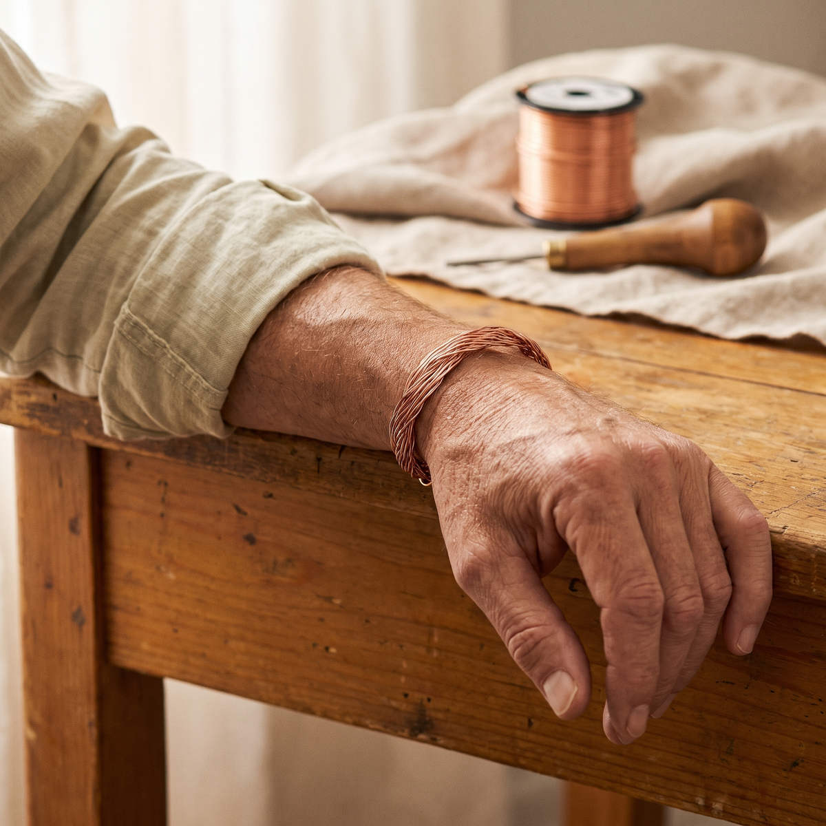 Ayurveda Heritage Elm Copper Cuff Bracelet