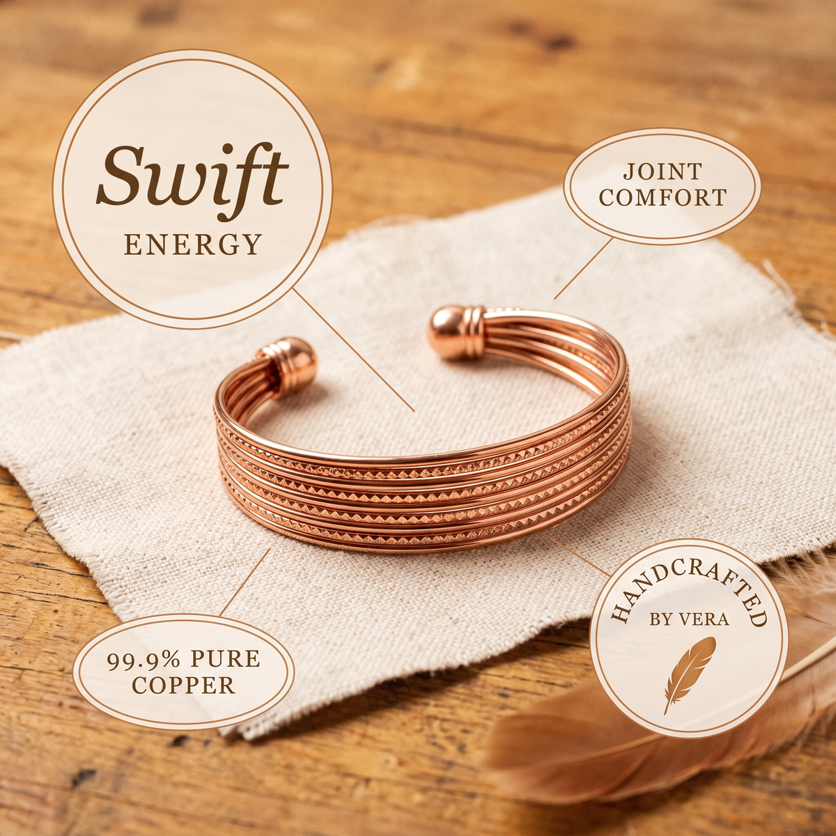 Ayurveda Heritage Swift Copper Bracelet