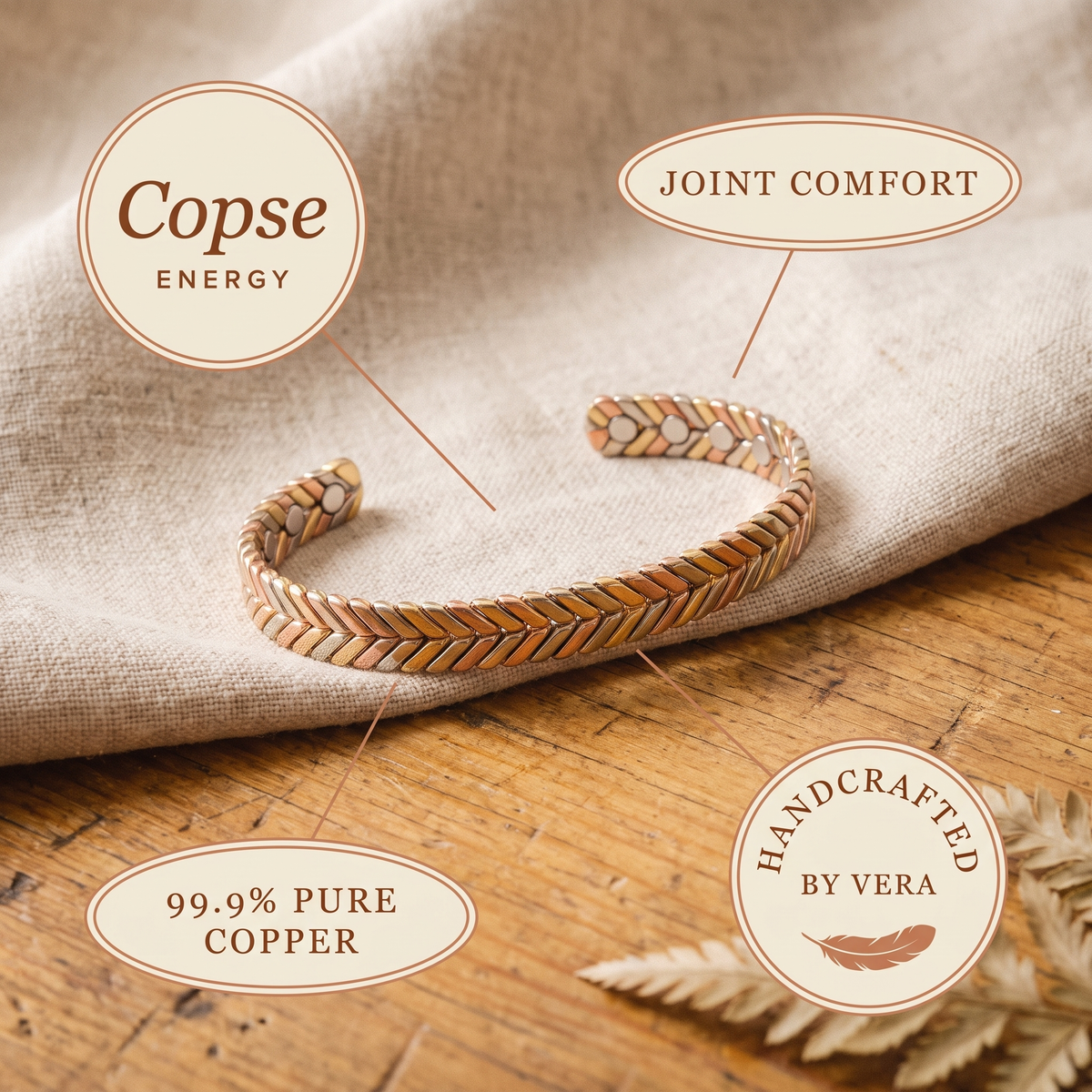 Ayurveda Heritage Copse Copper Bracelet