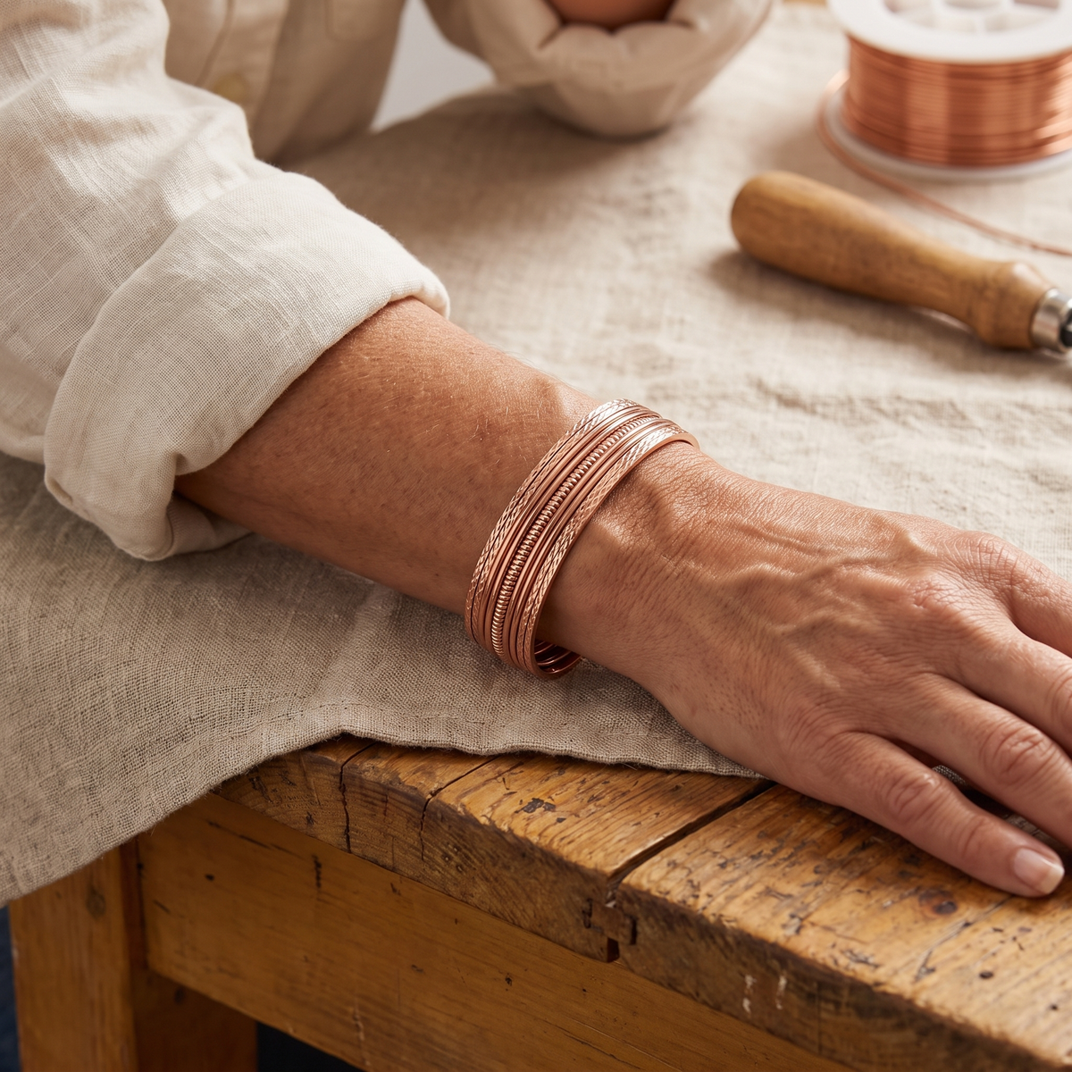 Ayurveda Heritage Bracken Copper Bracelet