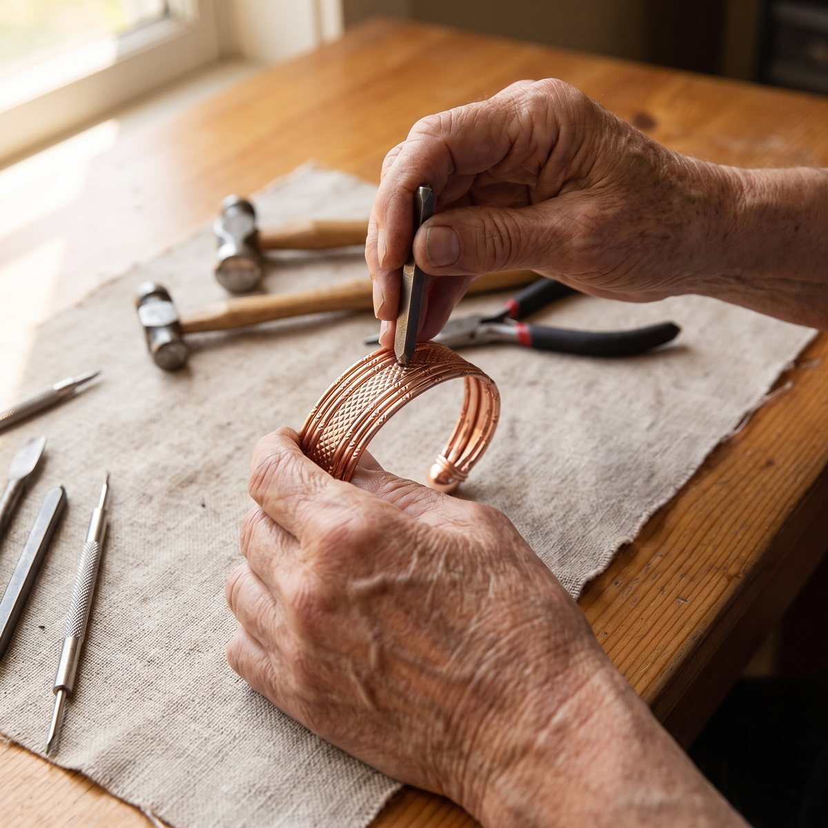Ayurveda Heritage Bracken Copper Bracelet
