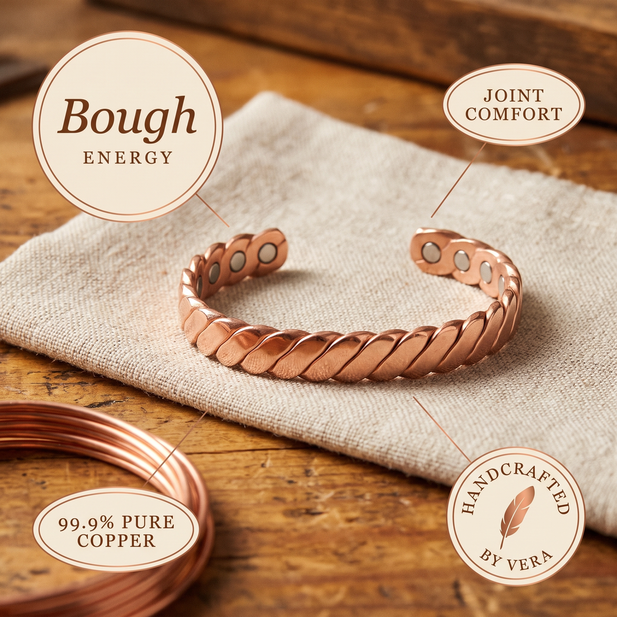 Ayurveda Heritage Bough Copper Bracelet