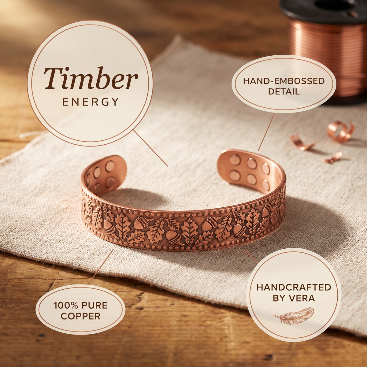 Ayurveda Heritage Timber Copper Bracelet