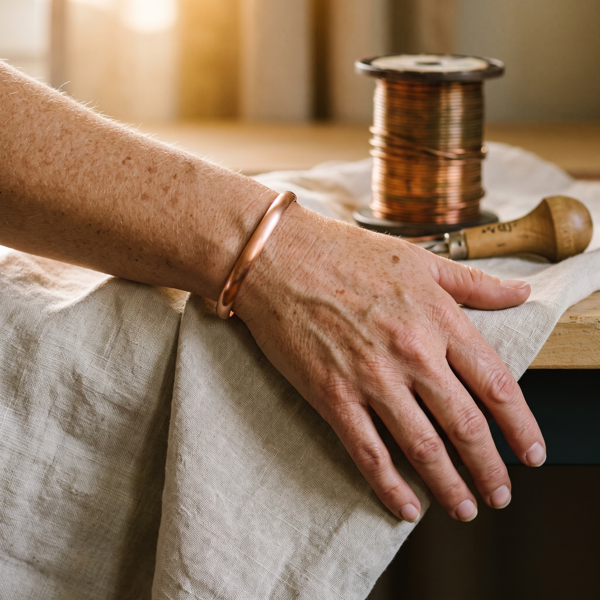 Ayurveda Heritage Flow Copper Bracelet