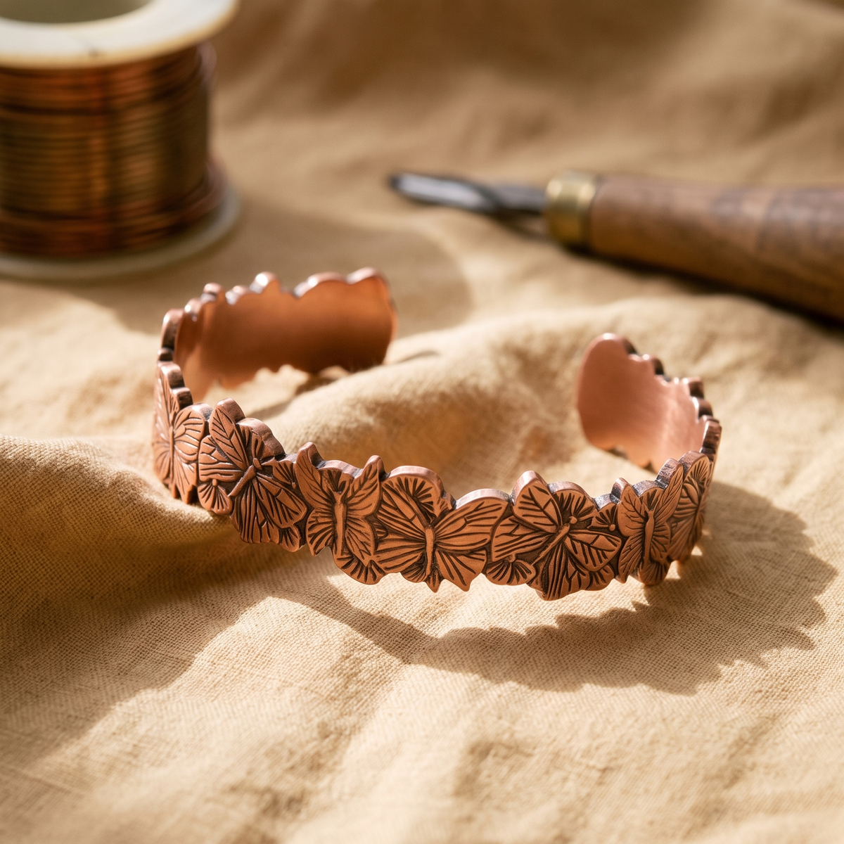 Ayurveda Heritage Sky Copper Bracelet