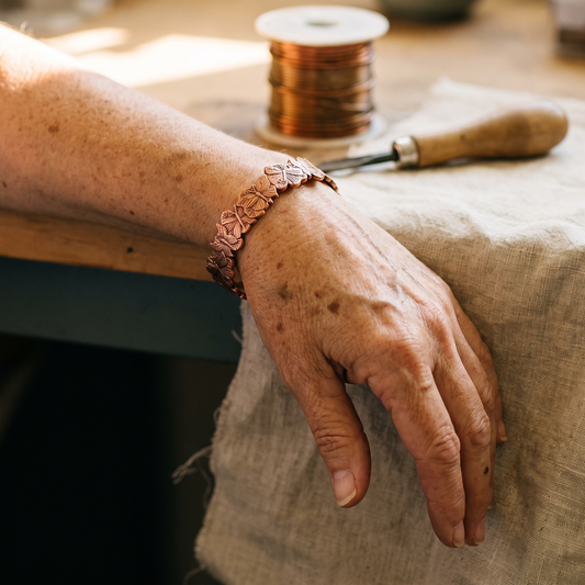 Ayurveda Heritage Sky Copper Bracelet