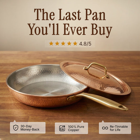 Ayurveda Heritage Pure Copper Frying Pan