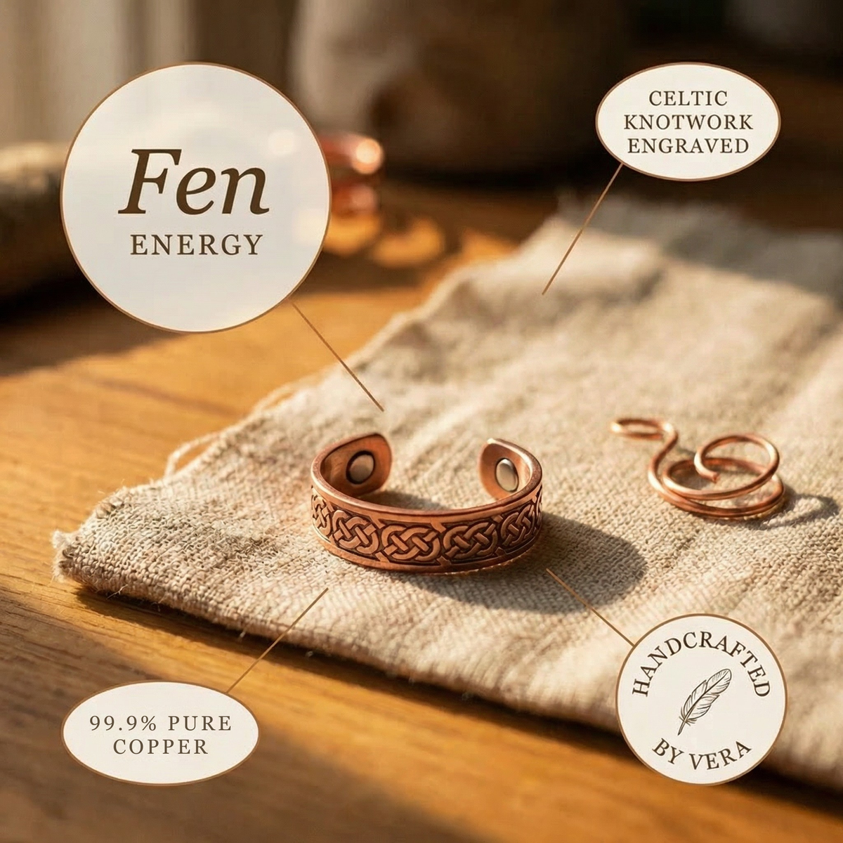 Ayurveda Heritage Fen Copper Ring
