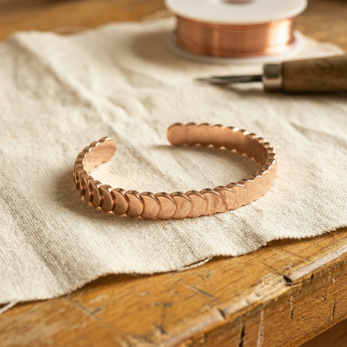 Ayurveda Heritage Tide Copper Bracelet