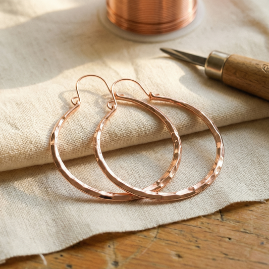 Ayurveda Heritage Willow Copper Earrings