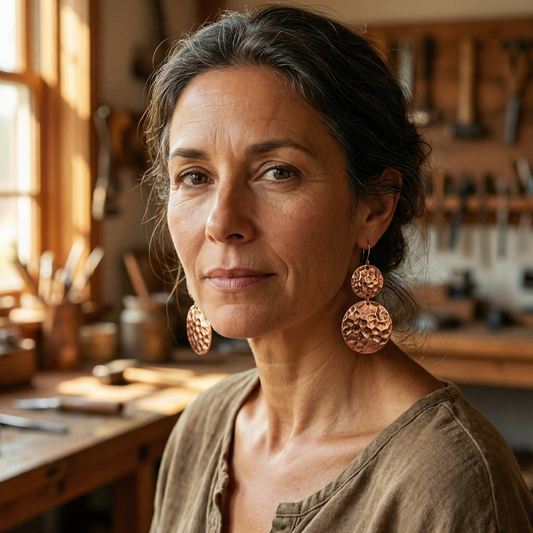 Ayurveda Heritage Solstice Copper Earrings