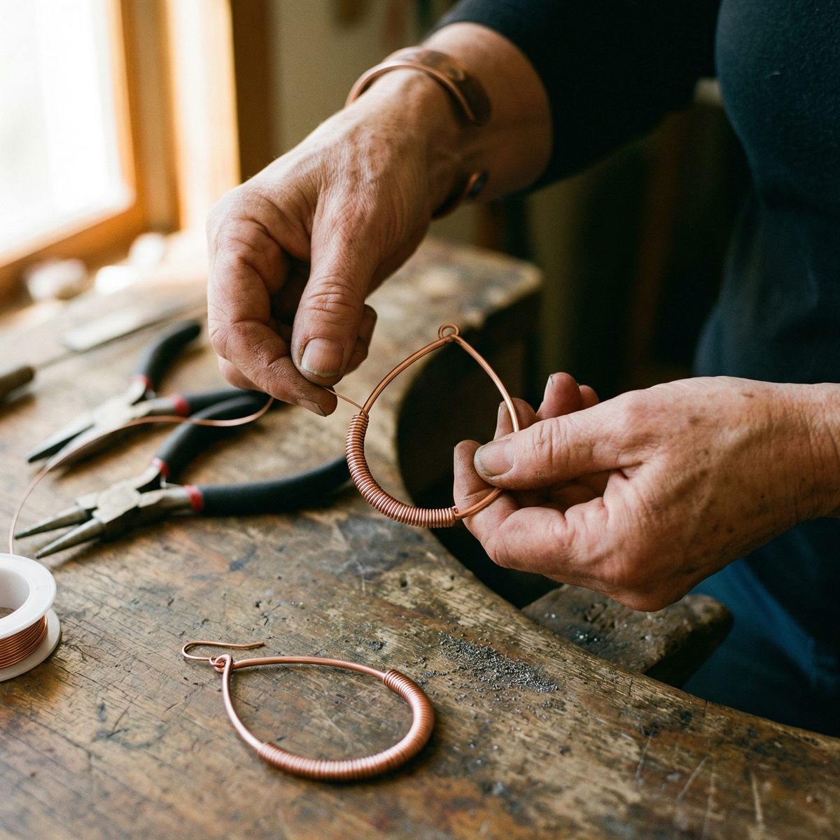 Ayurveda Heritage Creek Copper Earrings