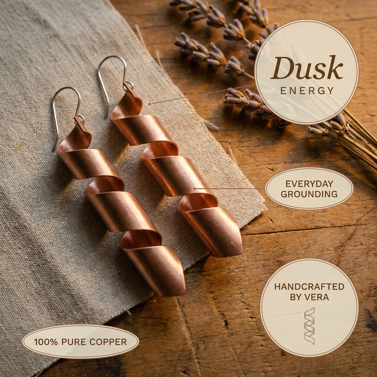 Ayurveda Heritage Dusk Copper Earrings