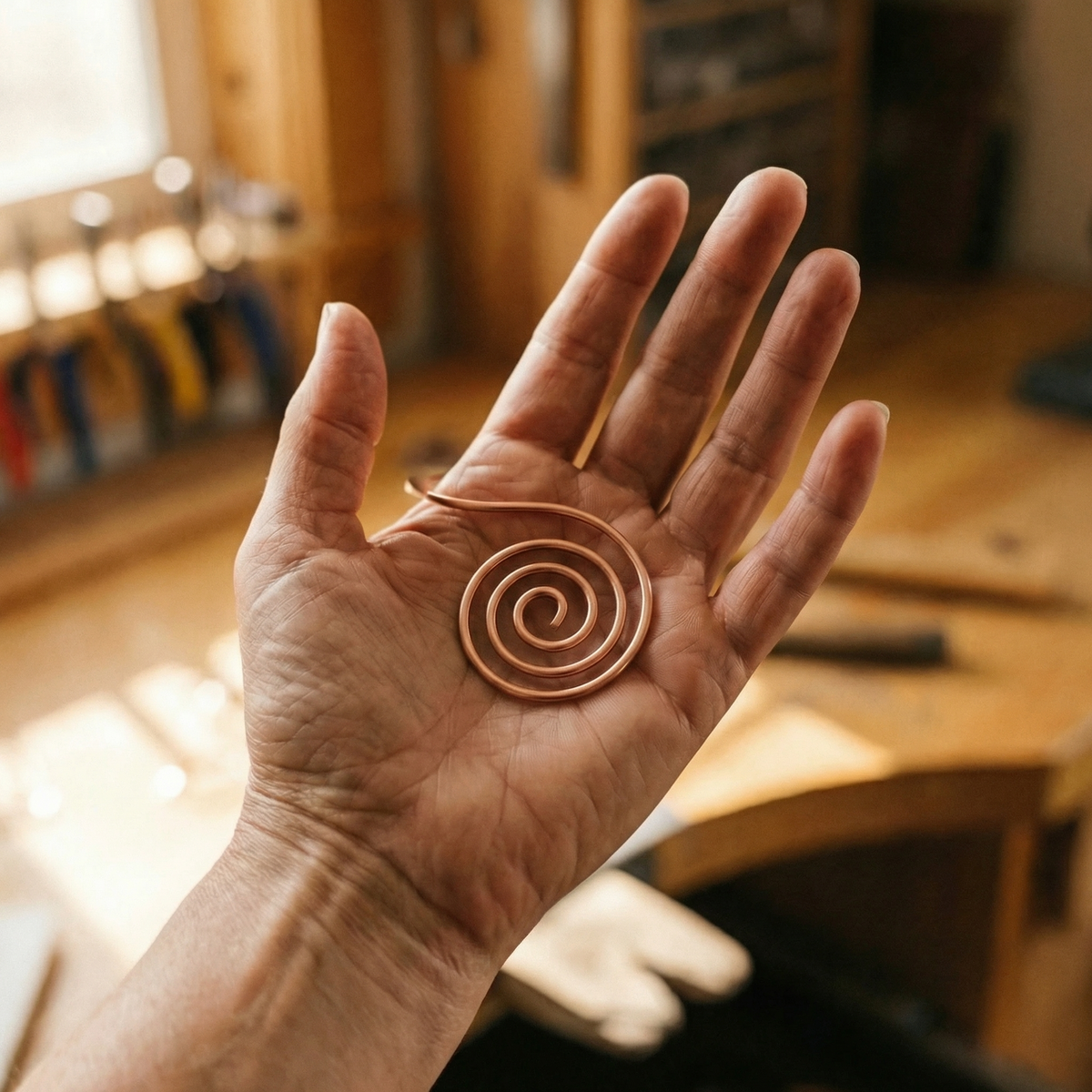 Ayurveda Heritage Flow Copper Hand Spiral