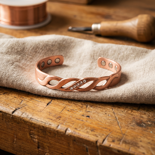 Ayurveda Heritage Seam Copper Bracelet