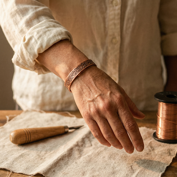 Ayurveda Heritage Flow Copper Bracelet